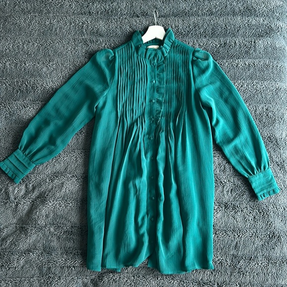 Sézane Rita Dress in emerald green Size S/4 🍀 - Picture 3 of 8